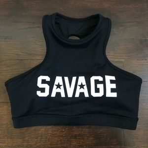 Savage Barbell high neck bra